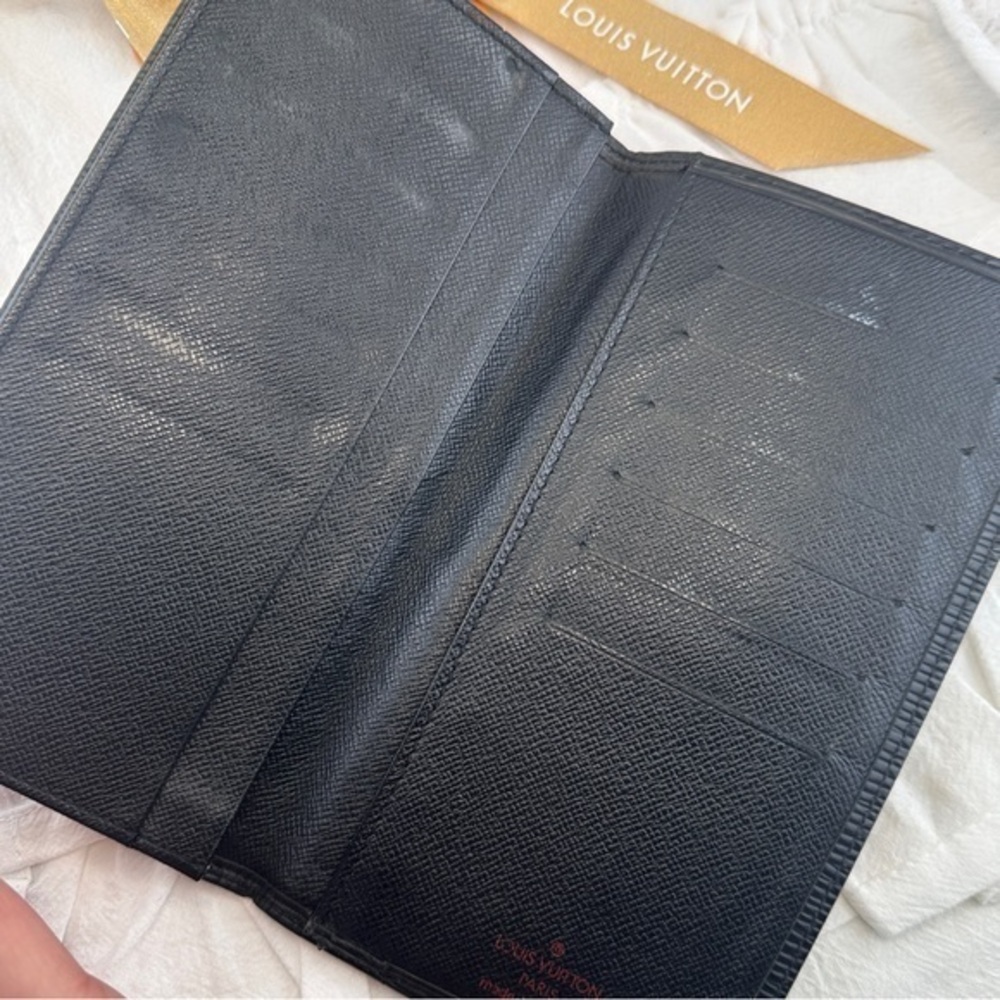 AUTHENTIC Louis Vuitton Monogram Porte Valeurs Checkbook Wallet. Black. - Picture 3 of 16